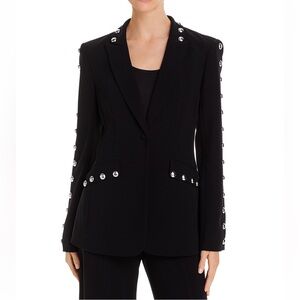 Cinq a Sept Black and Silver Studded Blazer